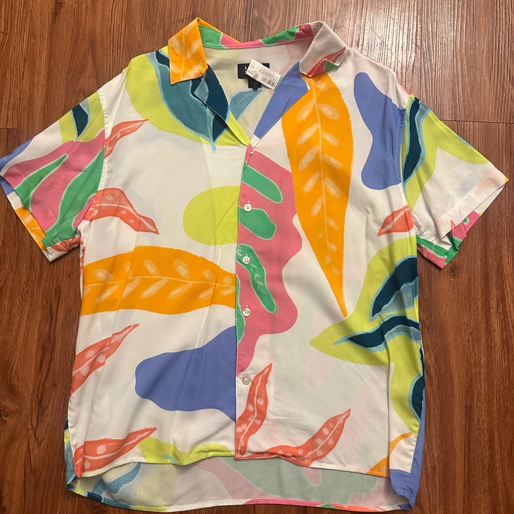 Vibrant Multicolor Men's Casual Button Down Shirt